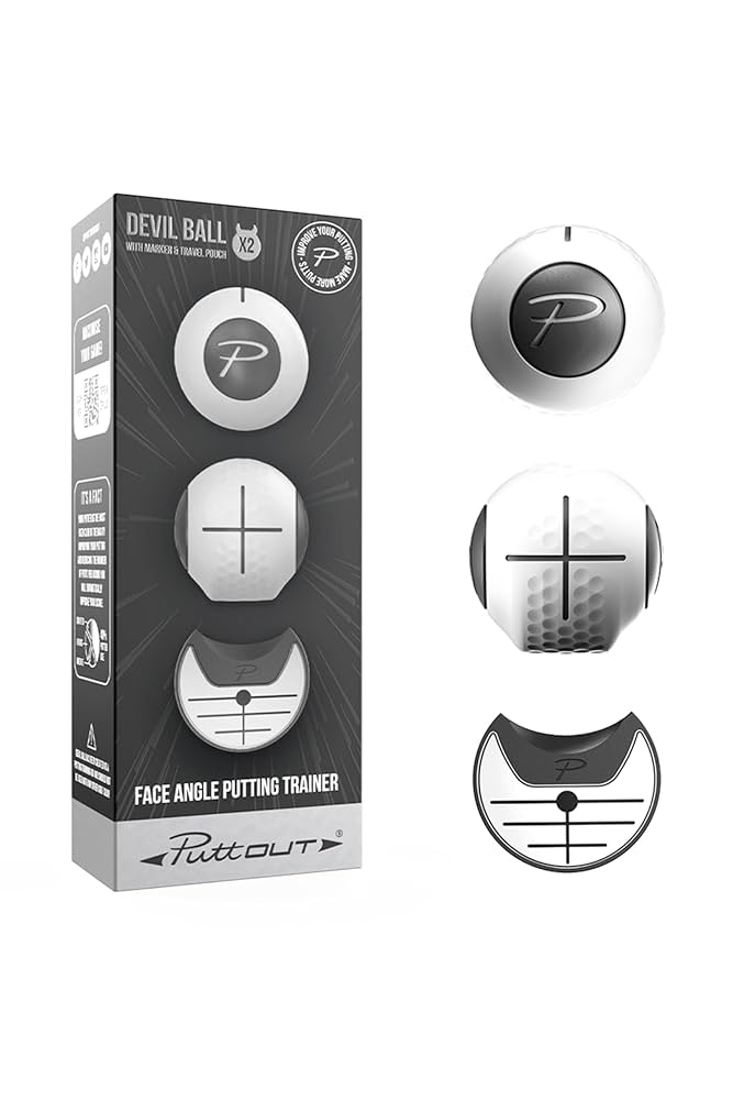 PuttOut デビルボール パッティングトレーナー デビルボール【革新的なパター練習器具!!パターのフェースを改善